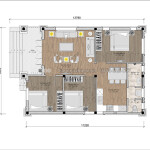 Thông tin mẫu thiết kế nhà cấp 4 8x13m 3 phòng ngủ chỉ từ 700 triệu ZH077