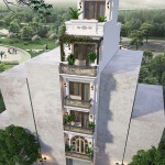 Thiết kế mẫu nhà phố 5 tầng 1 tum phong cách tân cổ điển đẹp ZH048
