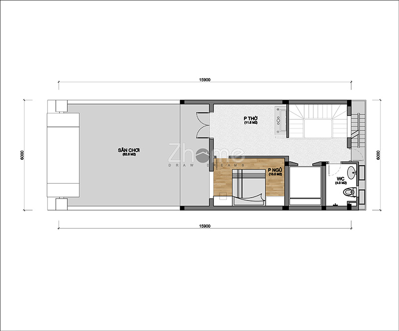 Tham khảo mẫu thiết kế nhà ở kết hợp văn phòng 7 tầng phong cách tân cổ ZH062