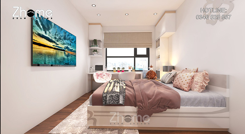 Dự án thiết kế nội thất chung cư mini đẹp tại Hà Nội ZN003